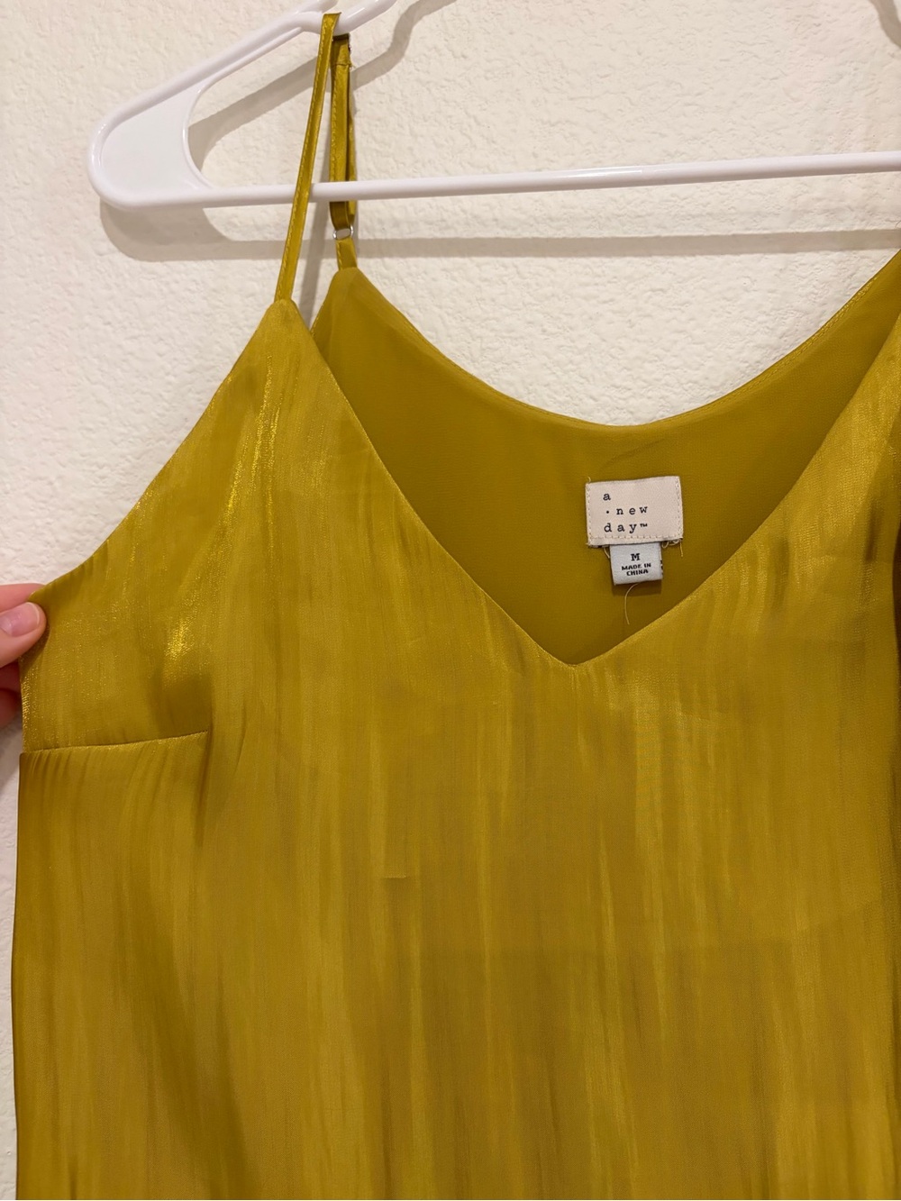 a new day Olive-Gold Satin V-Neck Cami